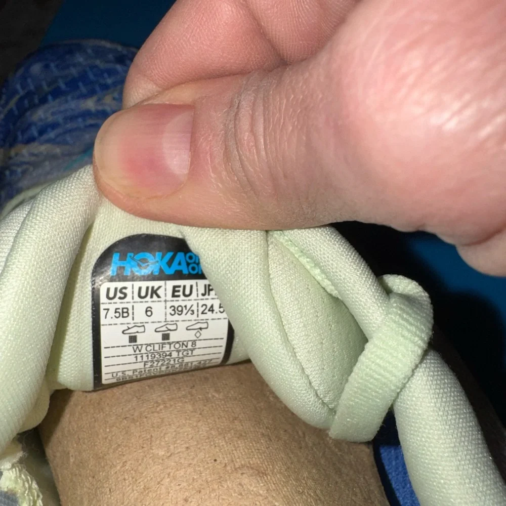 Hoka Blue and Yellow Athletic Shoes - Picture 9 of 10
